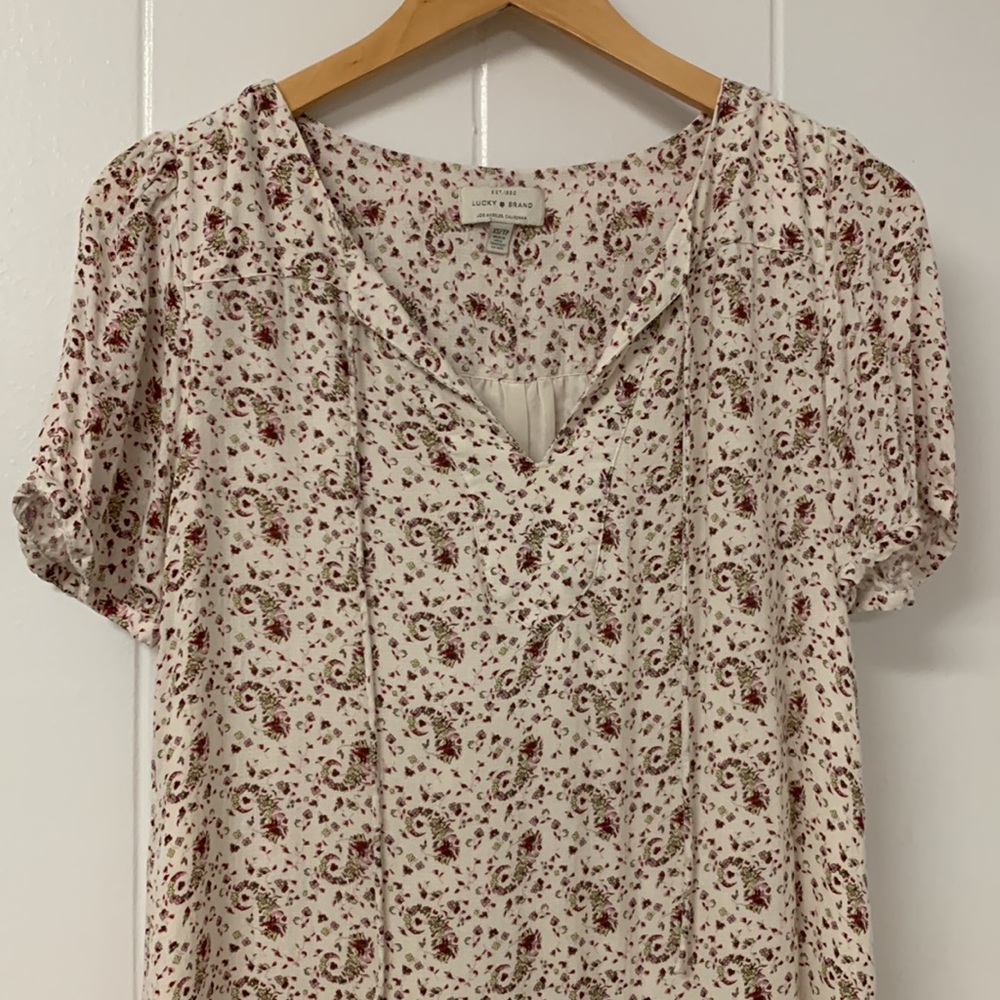 Lucky Brand Light Pink Shirt Dress XS Petite